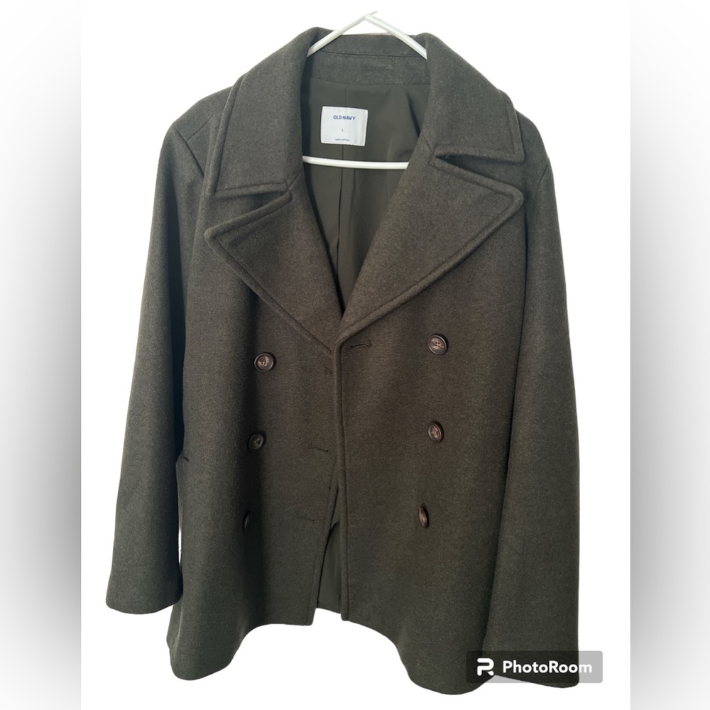 Green Pea coat, Old Navy, size L